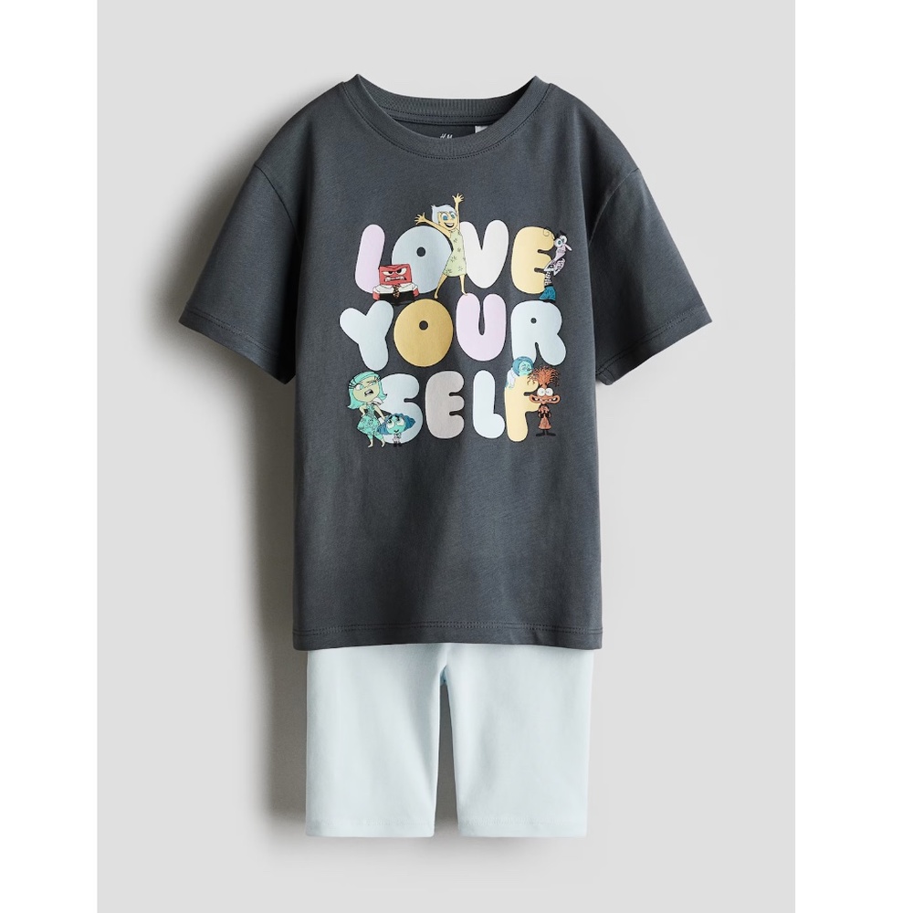 H&M 2-PIECE PRINTED SET Disney Inside Out 4T (3-4Y)
